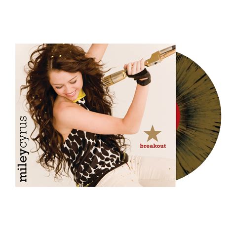 Miley Cyrus - Breakout Exclusive Black Splattered Gold Vinyl LP Record ...