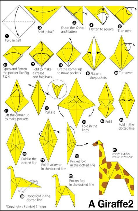 Origami Giraffe 2 | Easy Origami instructions For Kids | Pinterest ...