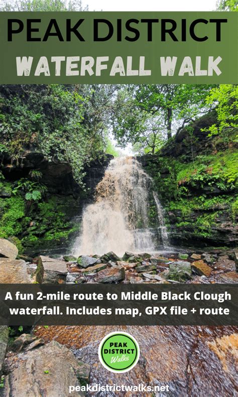 Middle Black Clough Waterfall Walk + Map | 2-Mile Route - Peak District ...