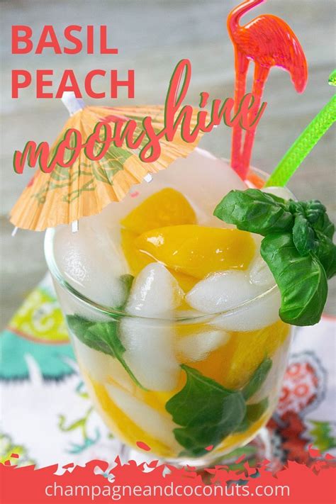 Basil Peach Moonshine Cocktail | Recipe | Peach moonshine, Peach drinks ...