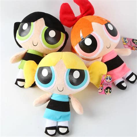 20Cm Powerpuff Girls Plush Doll Toys For Children Bubbles Blossom ...