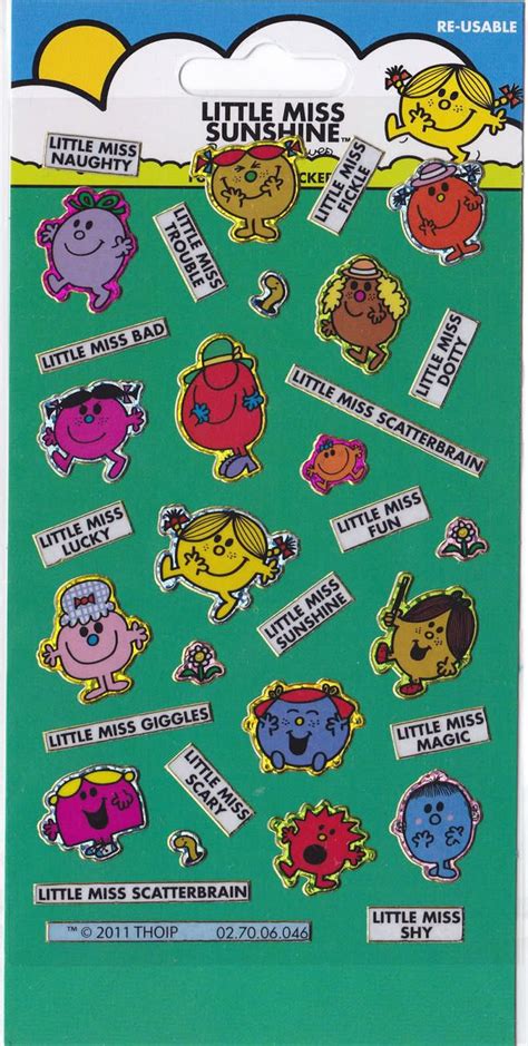 Little Miss Fun Foiled Stickers Reusable over 30 Pieces | Childrens ...