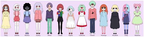 Main OCs full-body designs (2020 update) by LovelyLaurenArts on DeviantArt