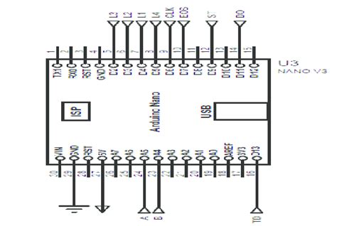 Schematic circuit of the arduino nano microcontroller. | Download ...