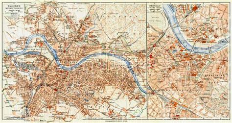 Old map of Dresden in 1908. Buy vintage map replica poster print or ...