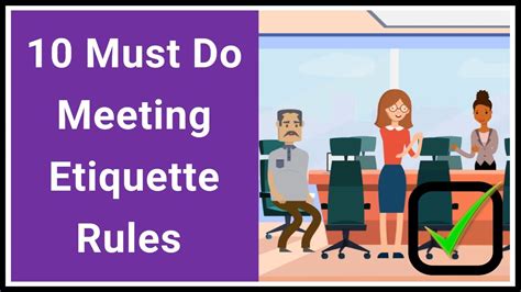 10 Meeting Etiquette Rules You Must Use For Successful Meetings - YouTube