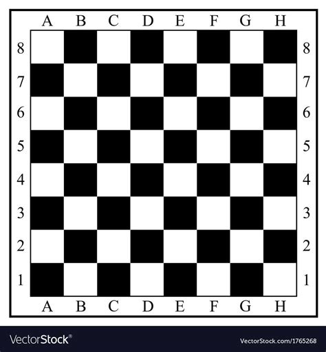 a chess board with the letters and numbers in black and white colors ...