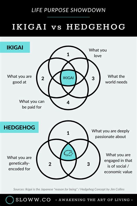 Hedgehog Concept by Jim Collins vs Ikigai (+ Infographics) | Life ...