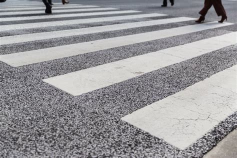 Close Up of Crosswalk Road Surface Marking Stock Photo - Image of ...