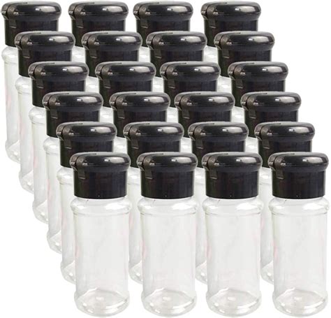 Amazon.com: Plastic Spice Bottles with Sifter Lid Set of 24 Pcs 2 Oz ...