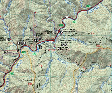 Selway-Bitterroot Wilderness Map: North Half