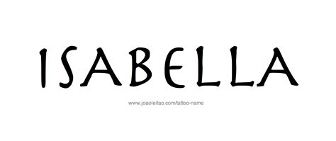 Isabella Name Tattoo Designs