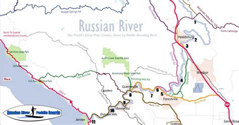 River Map - Russian River Paddle Boards