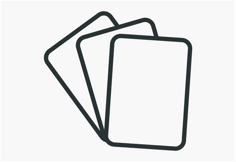 Flash-cards - Flashcard Clipart Black And White, HD Png Download - kindpng