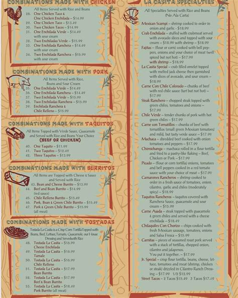 La Casita Mexican Restaurant | Menu – SLC menu