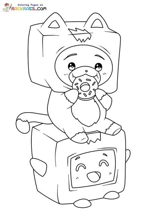 LankyBox Coloring Pages - Raskrasil.com | Cat coloring page, Detailed ...