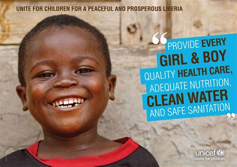 UNICEF Liberia advocacy poster | Unicef, Education advocacy, Water and ...