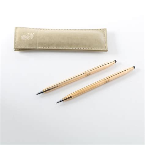 Cross Pen and Pencil with Leather Pen Case | EBTH