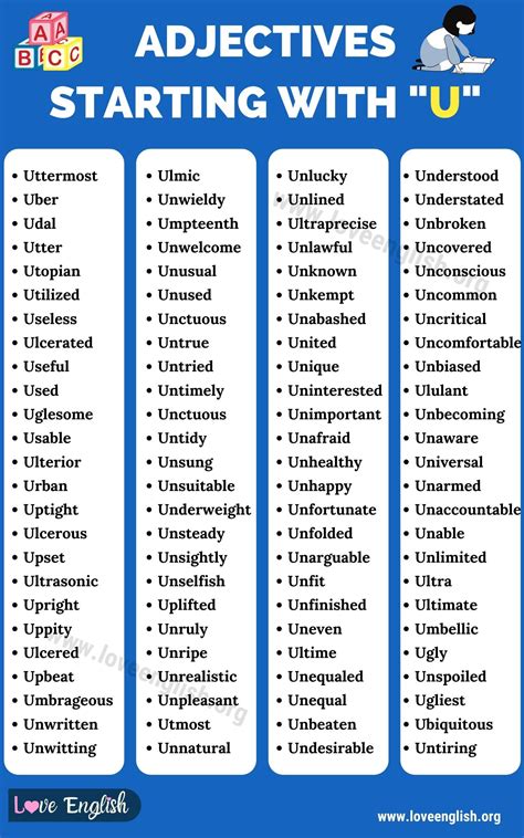 Adjectives that Start with U: List of 100 Adjectives