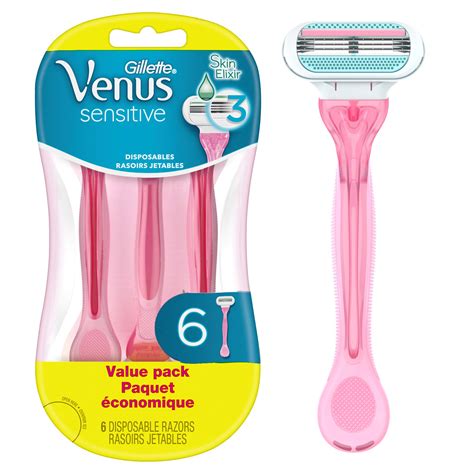 Gillette Venus Sensitive Women's Disposable Razors - 6 Pack- Buy Online ...