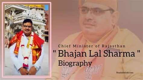 Bhajan Lal Sharma Biography (Chief Minister of Rajasthan) - Readableinfo