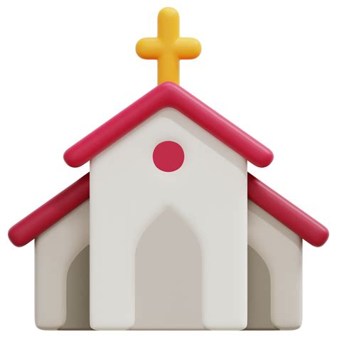 church 3d render icon illustration 11650502 PNG