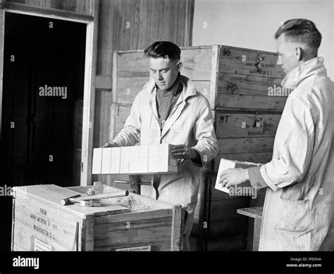 TYPHOID: VACCINE, c1917. /nMen unloading crates of typhoid vaccine, at ...