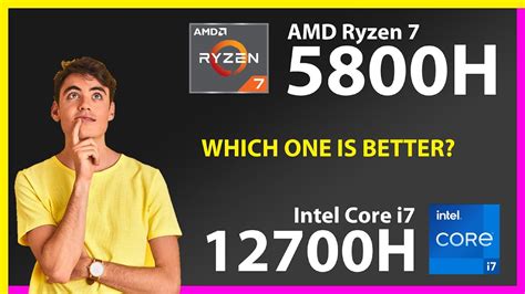 AMD Ryzen 7 5800H vs INTEL Core i7 12700H Technical Comparison - YouTube