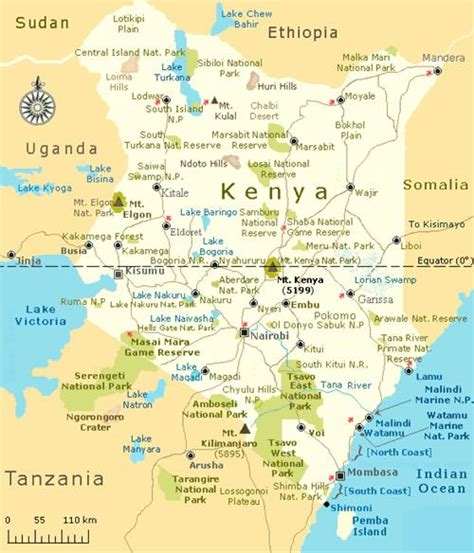 √ Amboseli National Park Kenya Map