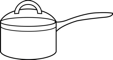 Cooking Pot Coloring Page - Free Clip Art