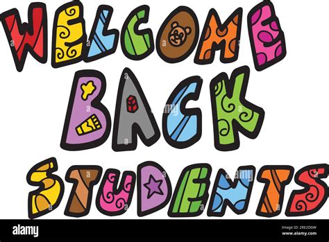 Welcome Back Students Cartoon Colored Clipart Stock Vector Image & Art ...