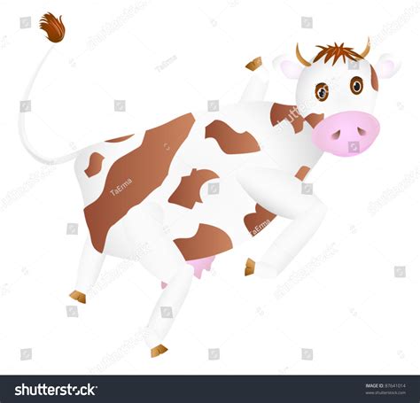 Jumping Cow Vector Stock Vector (Royalty Free) 87641014 | Shutterstock