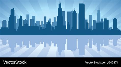 Chicago skyline Royalty Free Vector Image - VectorStock