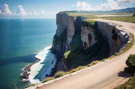 Premium AI Image | A road trip along the coast of france