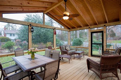 Screen Porch Contractor Fairfax | House with porch, Screened porch ...