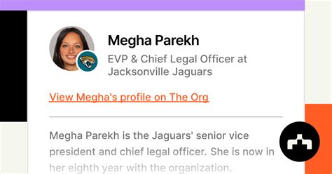 Megha Parekh - EVP & Chief Legal Officer at Jacksonville Jaguars | The Org