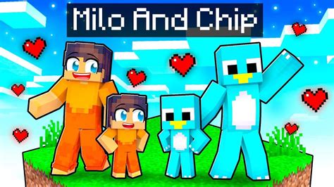 Having A MILO and CHIP Family in MINECRAFT - YouTube