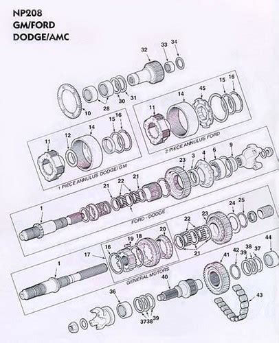 Parts Assembly NP208 Transfer Case | Parts Assembly Illustra… | Flickr