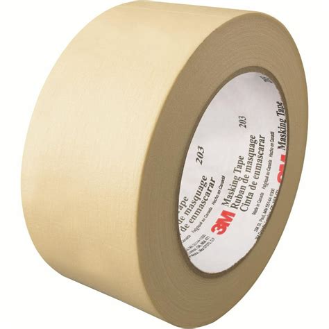 3M 203 Masking Tape 4.7 Mil 2" x 60 yds. Natural 12/Case T93720312PK ...