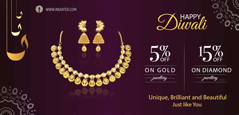 Diwali Festival Indian Traditional Gold Necklace with Gemstones Banner ...