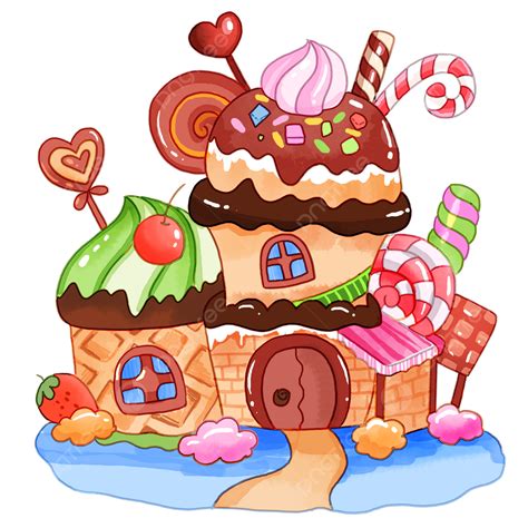 Dream Castle PNG Picture, Castle Dream Candy Dessert Cartoon, Dream ...