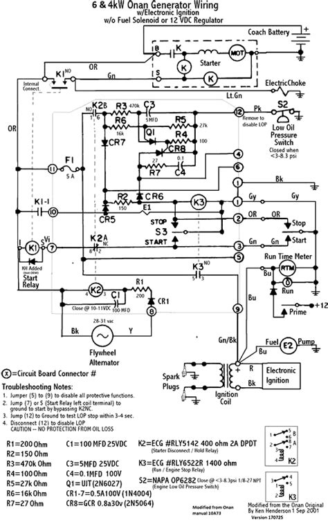 Onan wiring diagram with prime circuit. | GMC Motorhome Forum