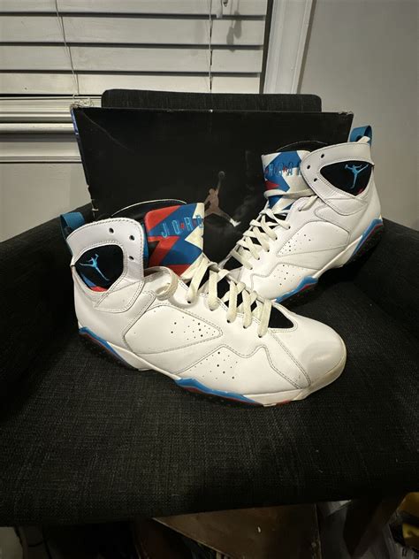 Nike Air Jordan VII 7 Retro White/Orion Blue-Black-Infrared 304775-105 ...