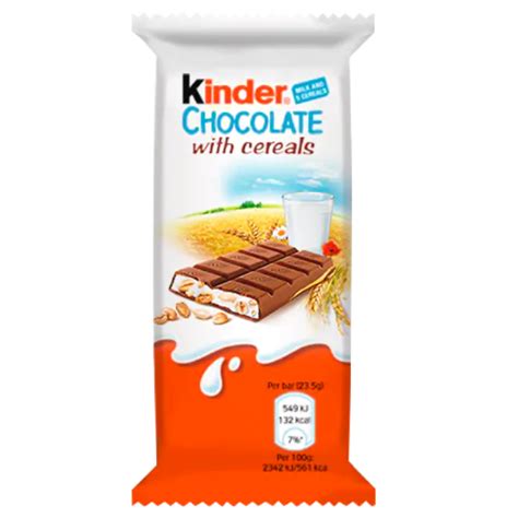 KINDER CHOCOLATE BAR WITH CEREALS - vending-machines