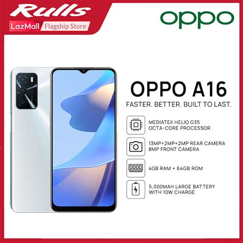 OPPO A16 Smartphone | 4GB RAM + 64GB ROM | Mediatek Helio G35 | 13MP AI ...