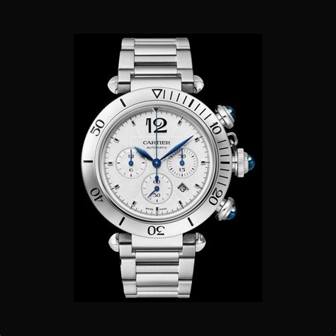 Watch Pasha de Cartier Chronograph | Cartier WSPA0018 Steel - Bracelet ...