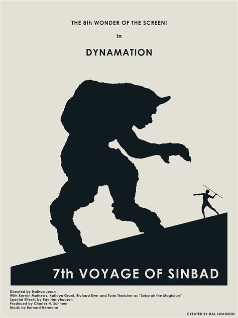 7th Voyage of Sinbad Modern Poster Digital Art by Hal Swanson - Pixels