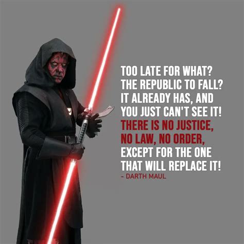 One of the best quotes by Darth Maul from the Star Wars Universe | “Too ...