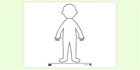 FREE! - Child Body Outline Colouring Page | Colouring Sheets