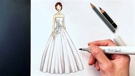 Cara Menggambar Desain Baju Pengantin untuk Pemula | Wedding Gown ...